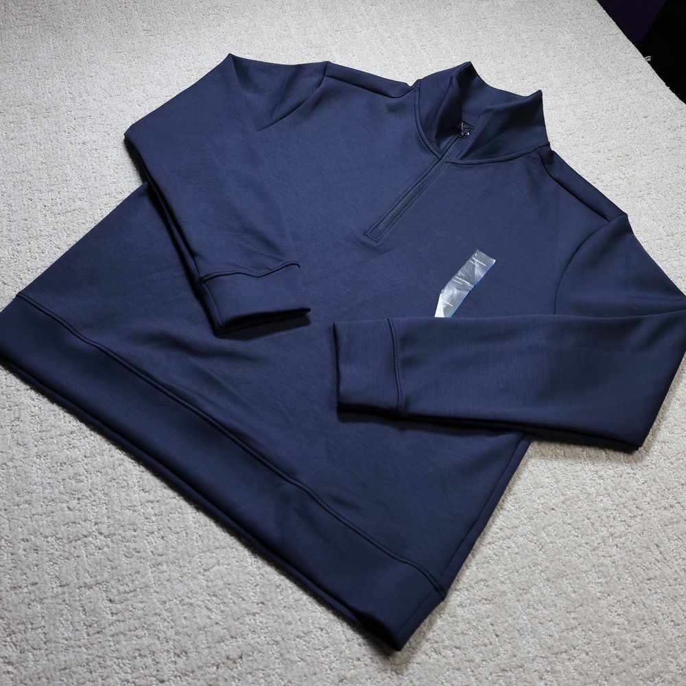 All In Motion Mens Sleek Spacer 1/2 Zip Pullover Navy Blue Large TT-042